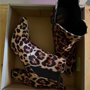 Leopard Print Ankle Boots